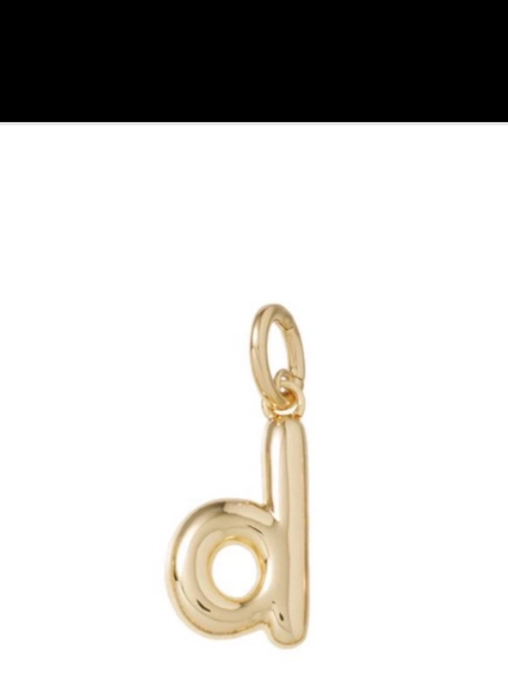 Roxanne Assoulin Puffy “d” Gold Charm